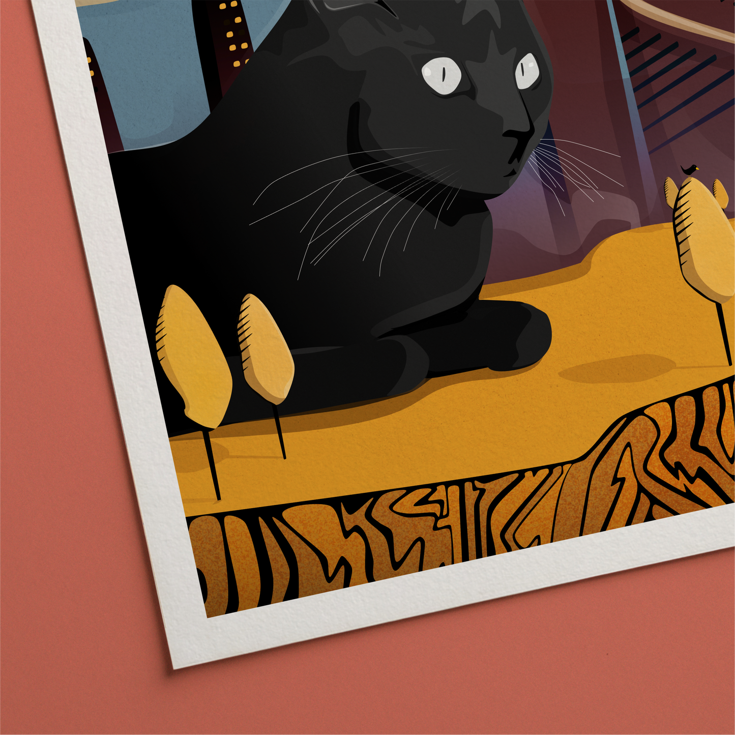 Big Cat Little City Print