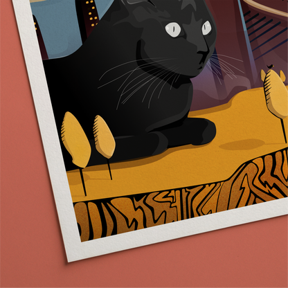Big Cat Little City Print