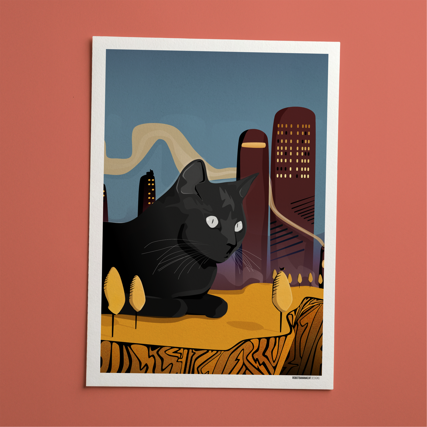 Big Cat Little City Print