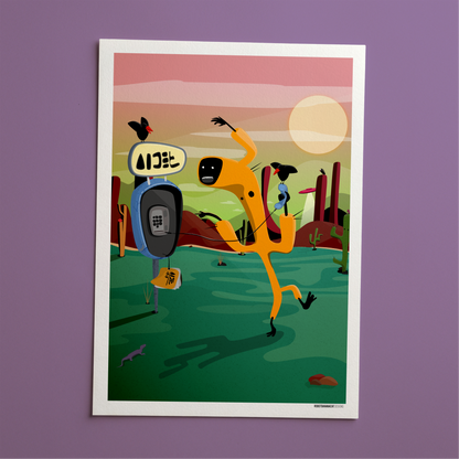 Cactus Invader Print