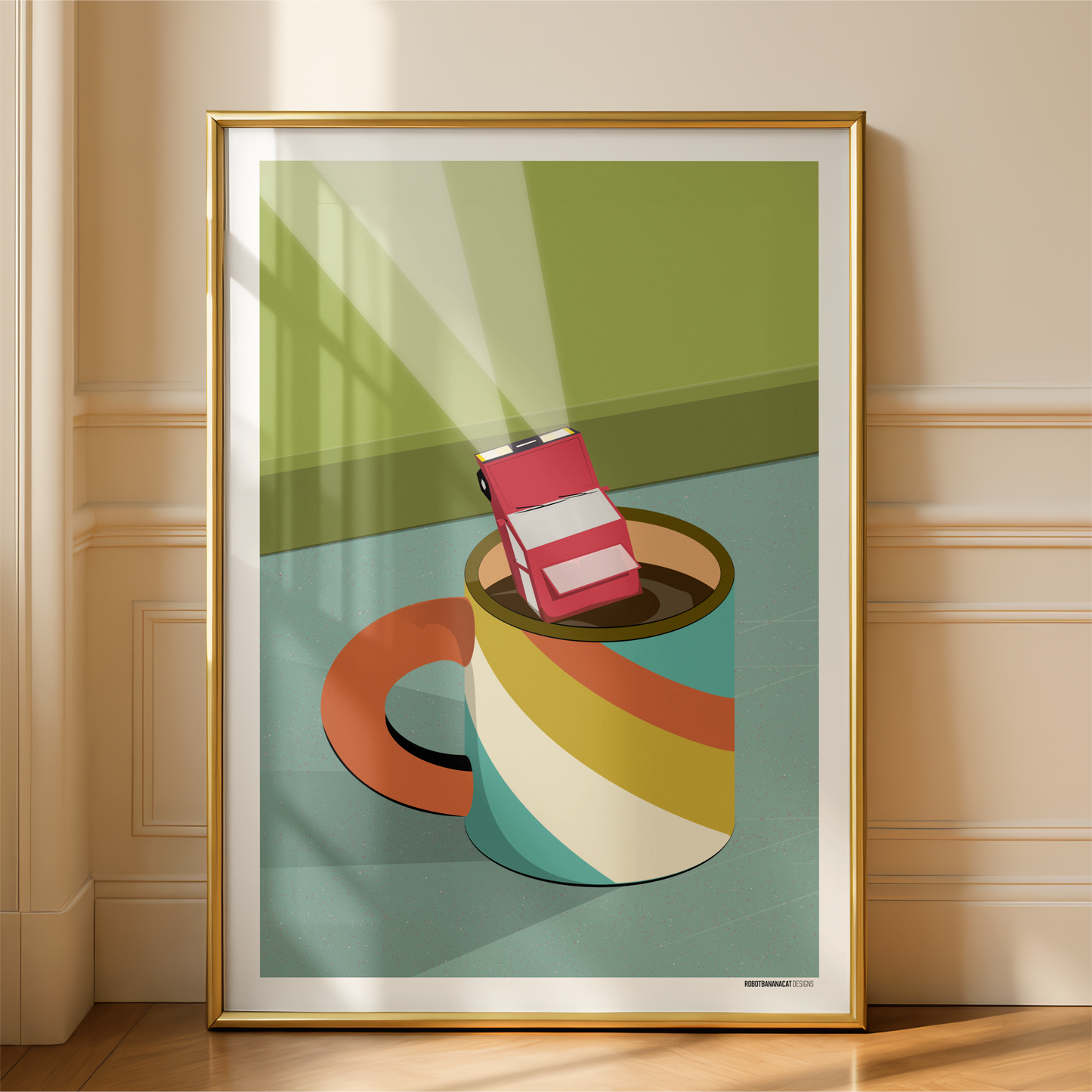 Car in Coffee Print