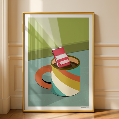 Car in Coffee Print