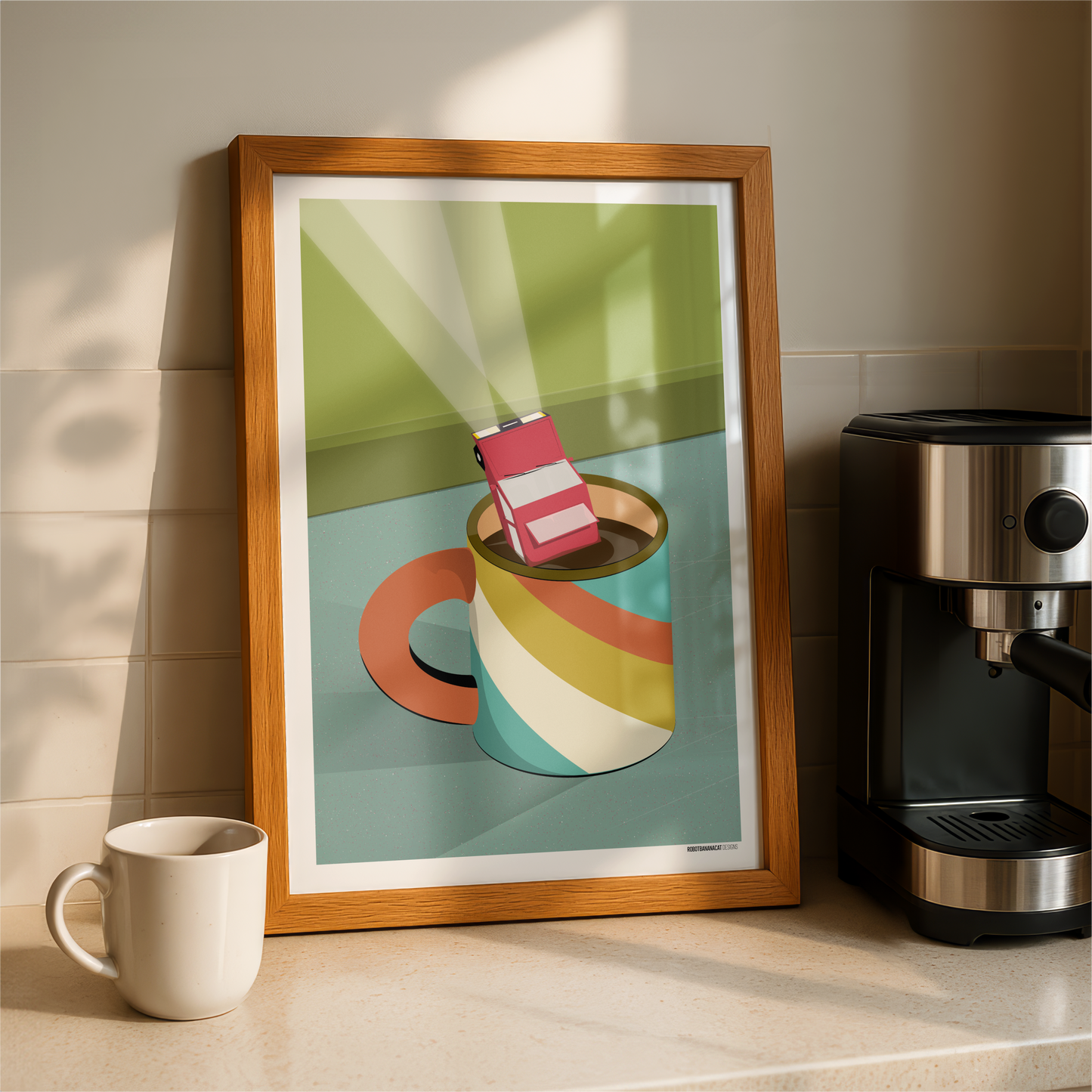 Car in Coffee Print