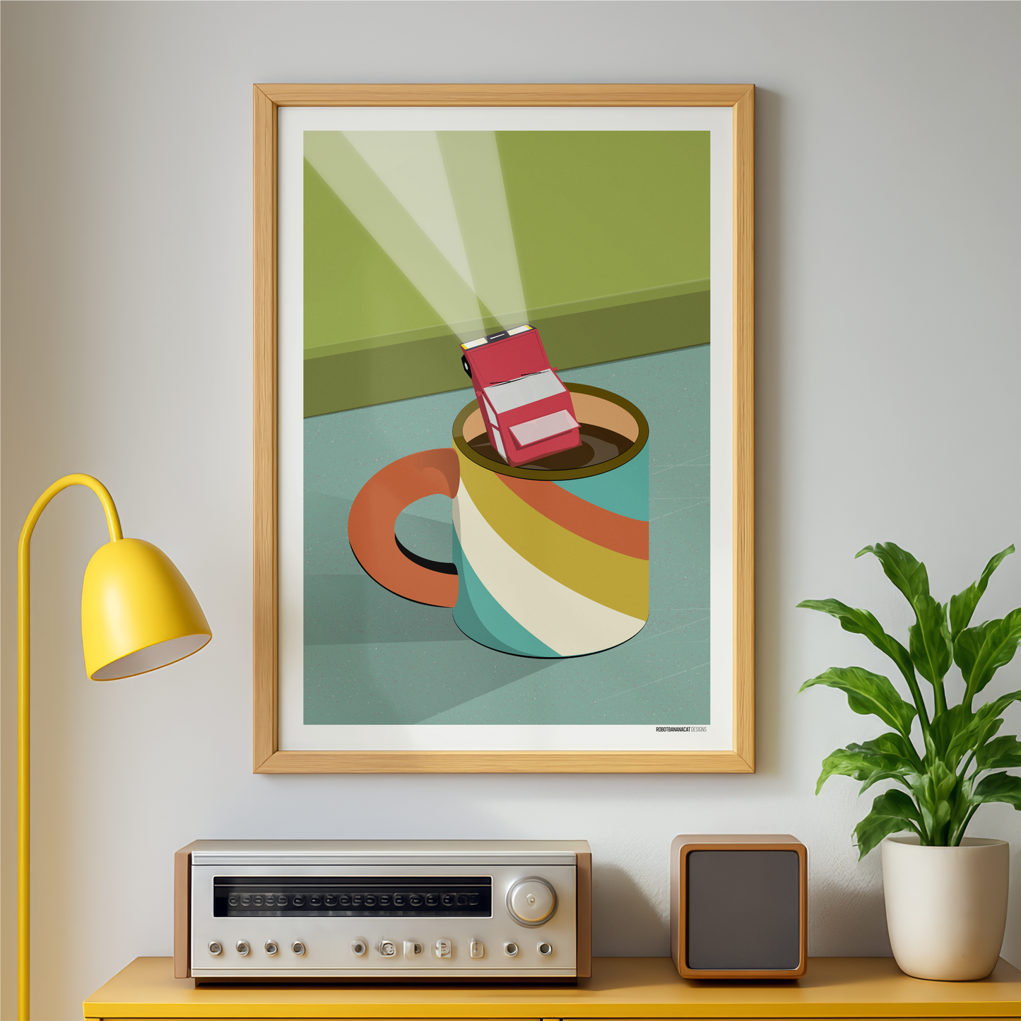 Car in Coffee Print