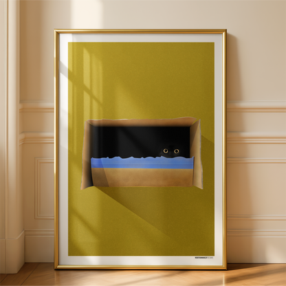 Cat In The Box Print