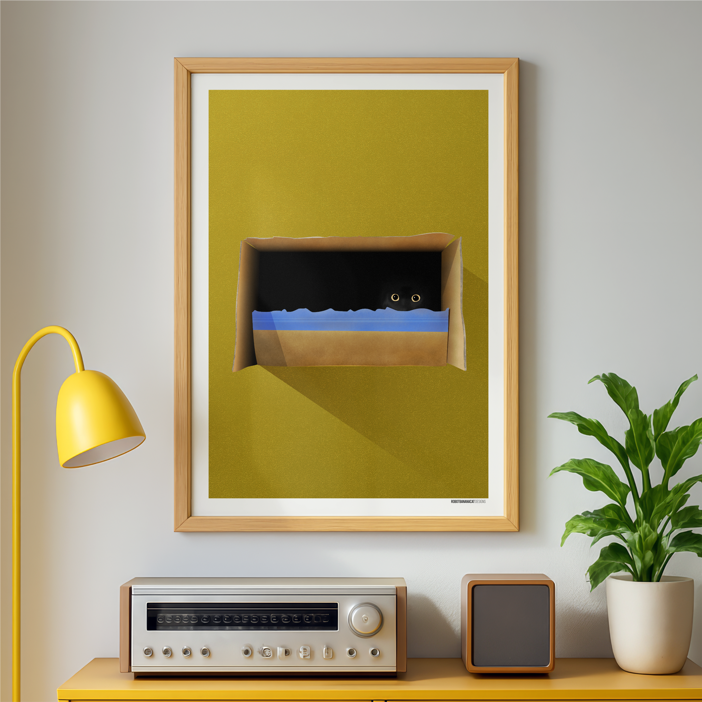 Cat In The Box Print