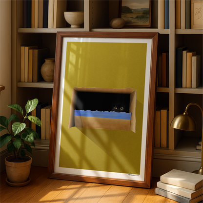 Cat In The Box Print