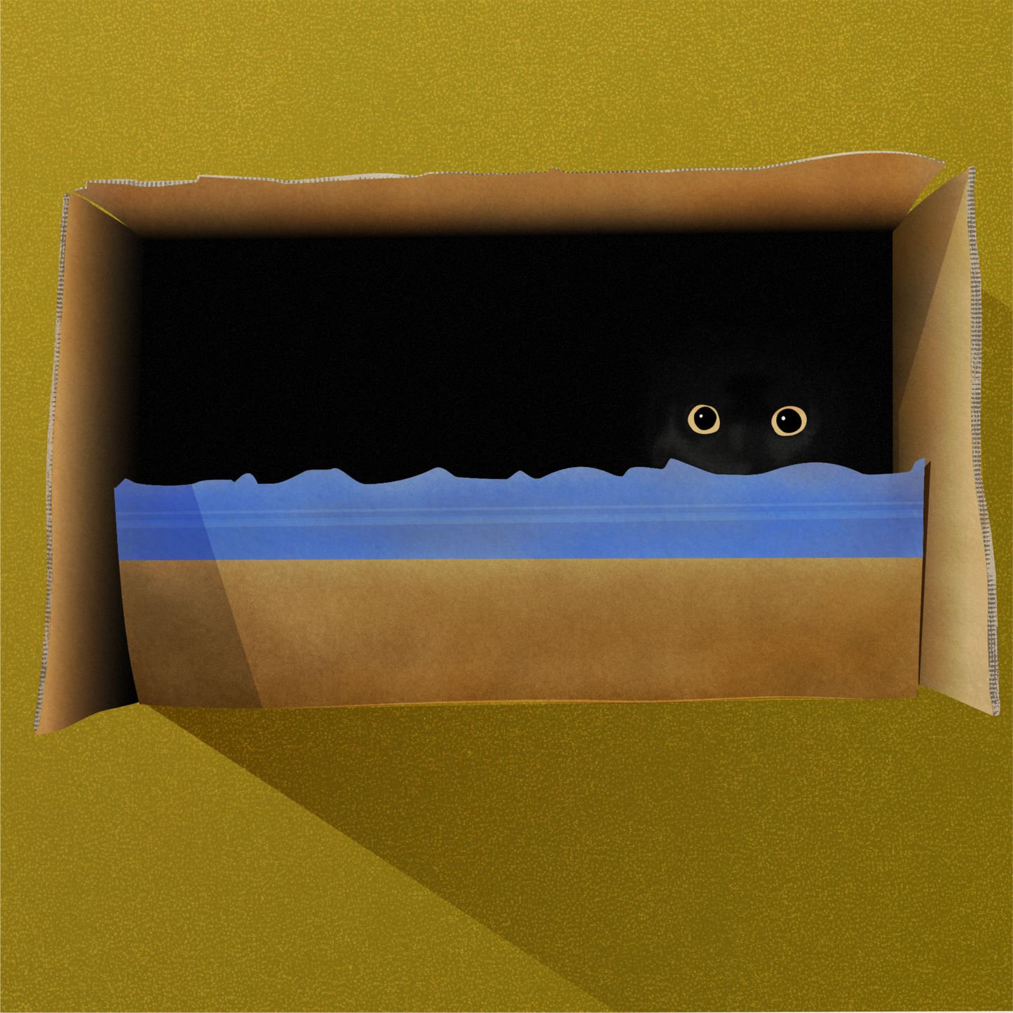 Cat In The Box Print