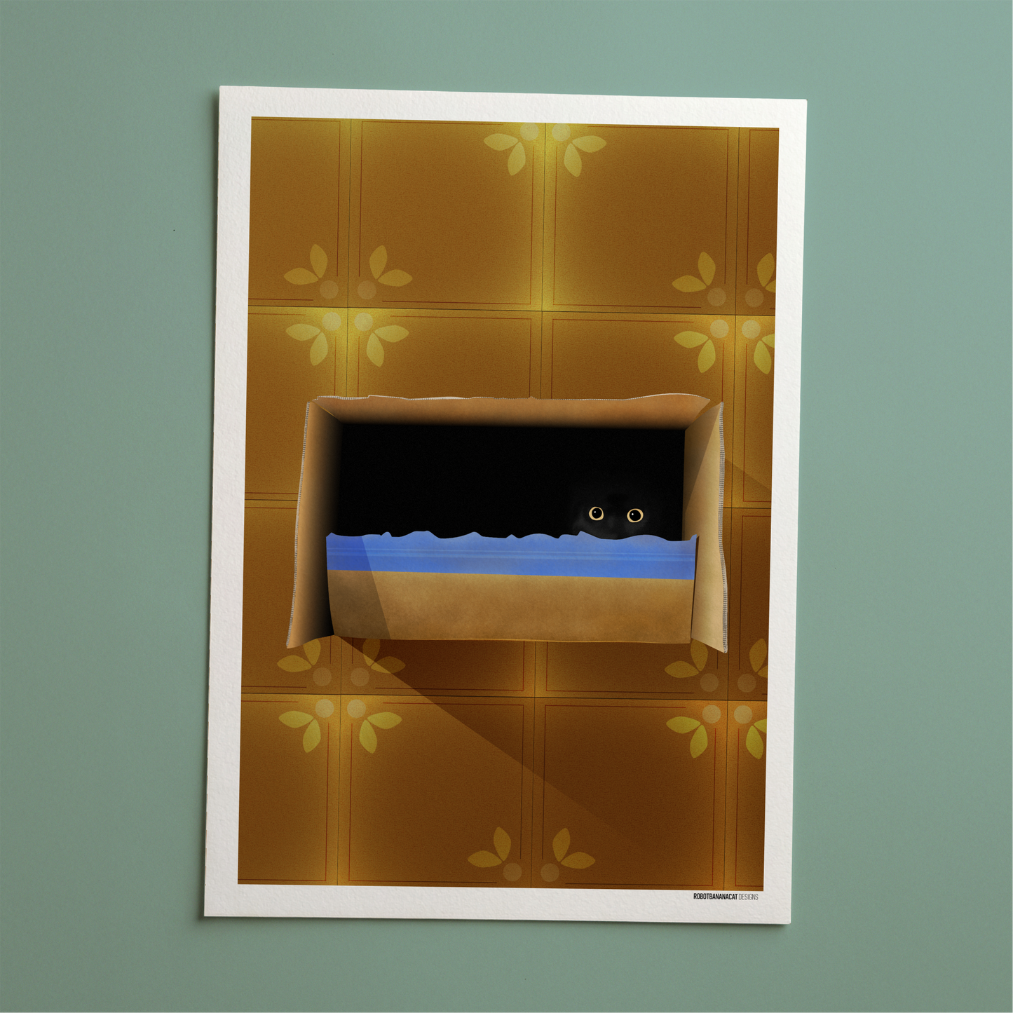 Cat In The Box Print
