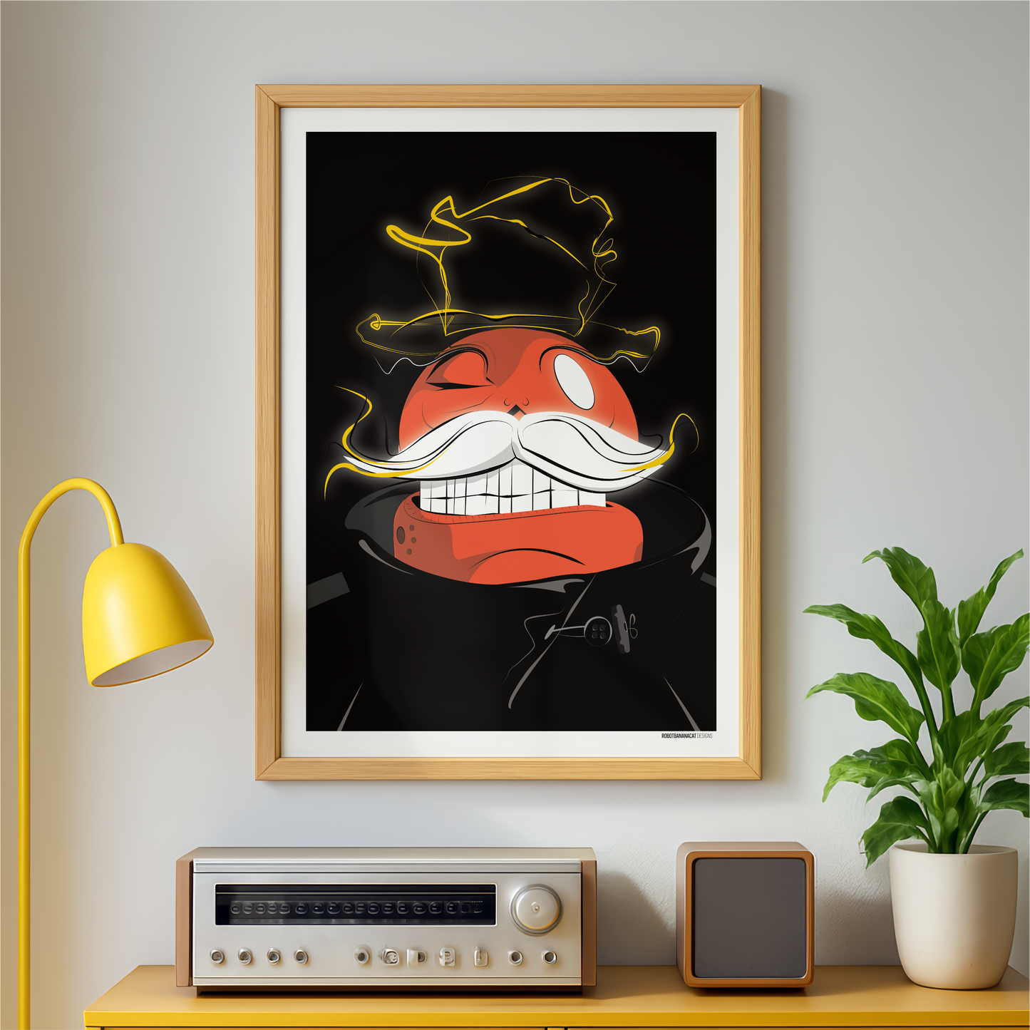 Electric Mustache Print