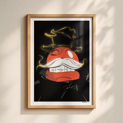 Electric Mustache Print