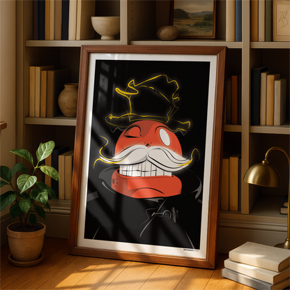 Electric Mustache Print
