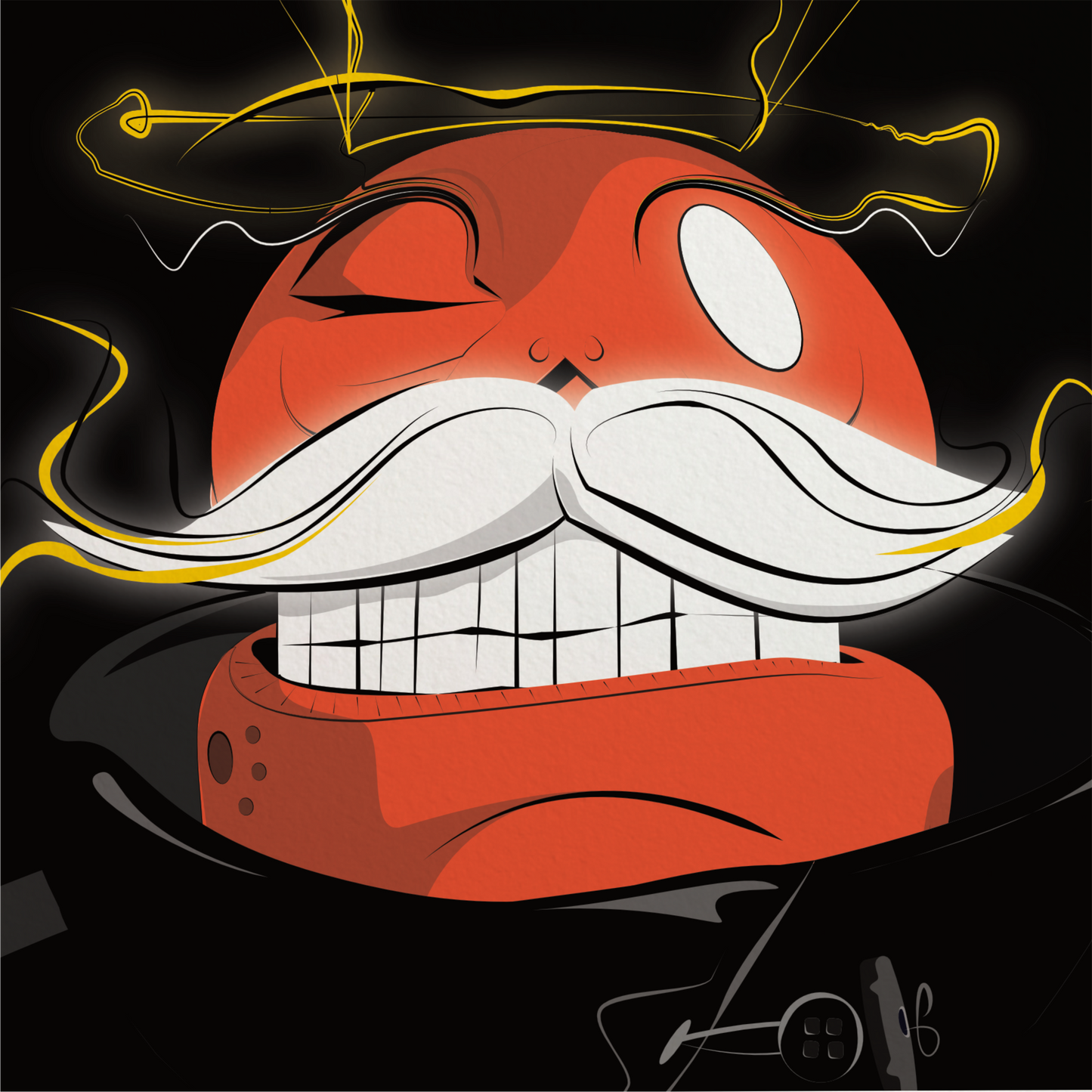 Electric Mustache Print