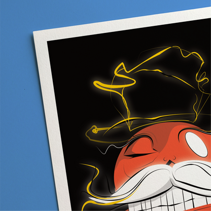 Electric Mustache Print