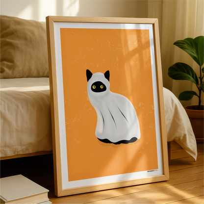 Ghost Cat Print