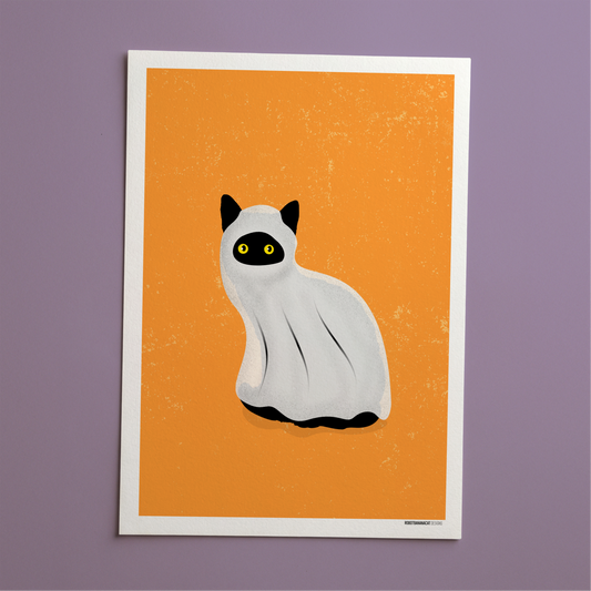 Ghost Cat Print
