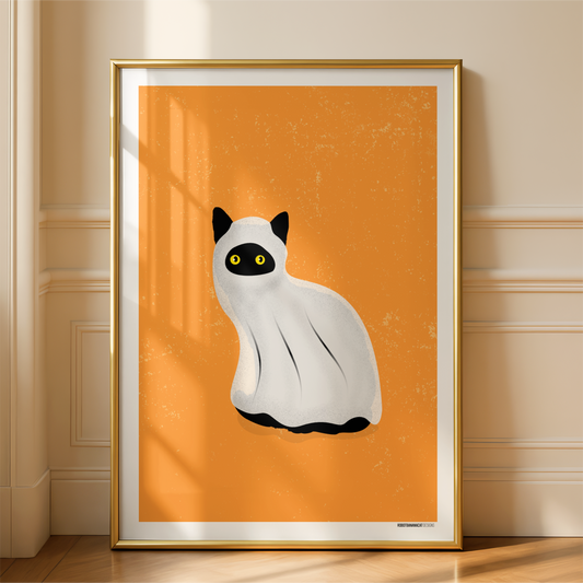 Ghost Cat Print