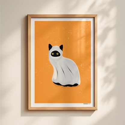 Ghost Cat Print