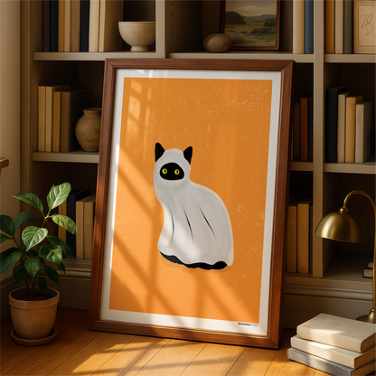 Ghost Cat Print