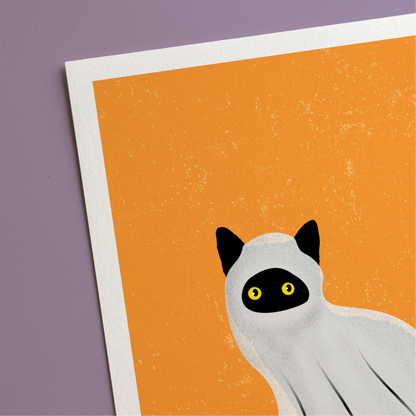 Ghost Cat Print