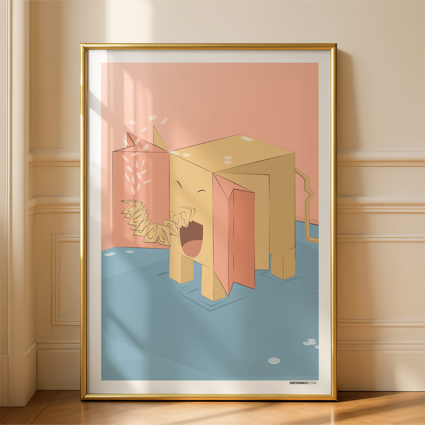 Happy Elephant Print