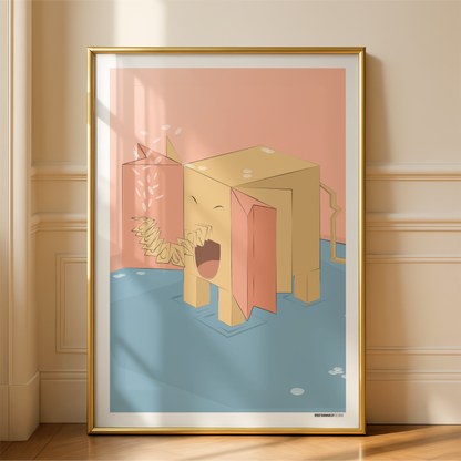 Happy Elephant Print