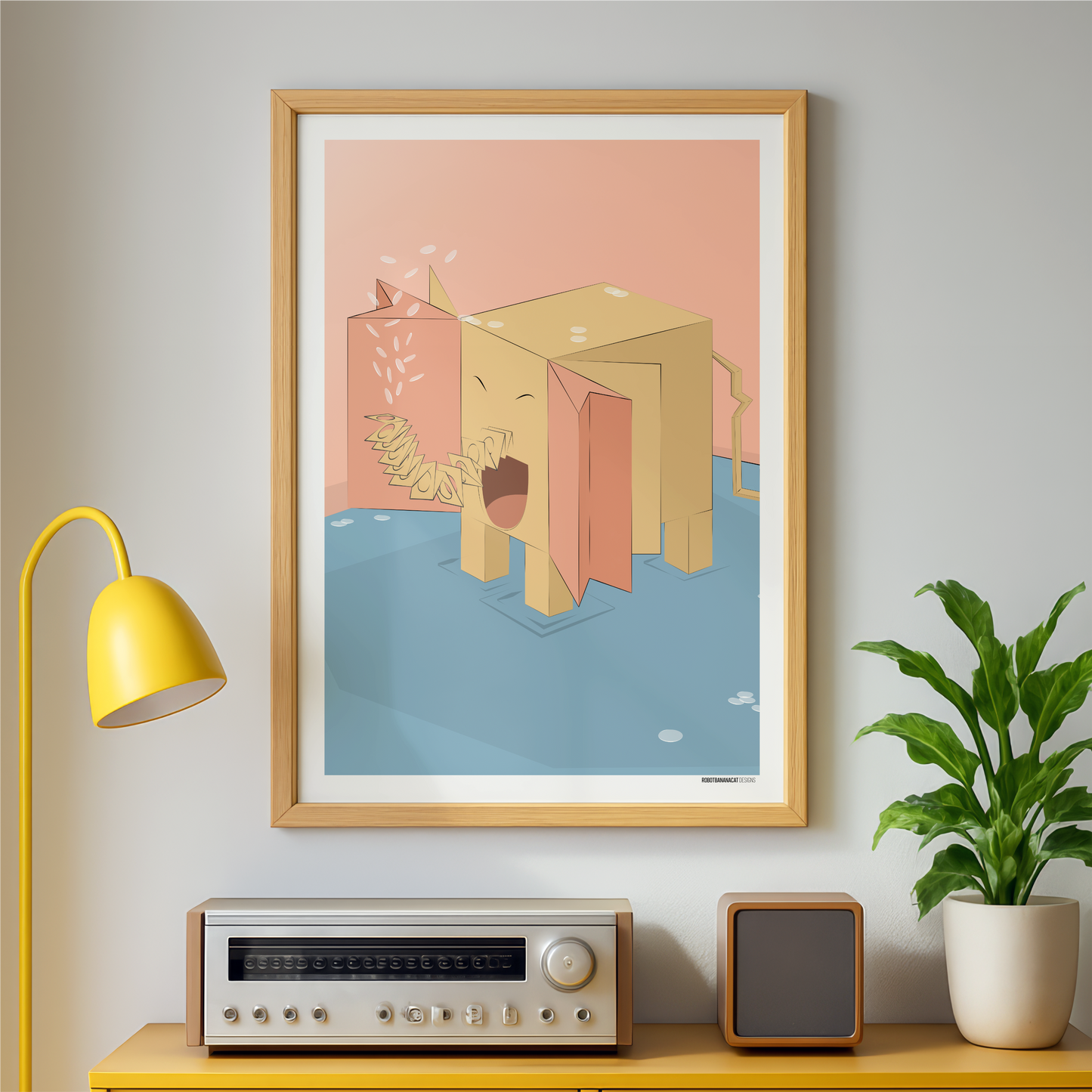 Happy Elephant Print
