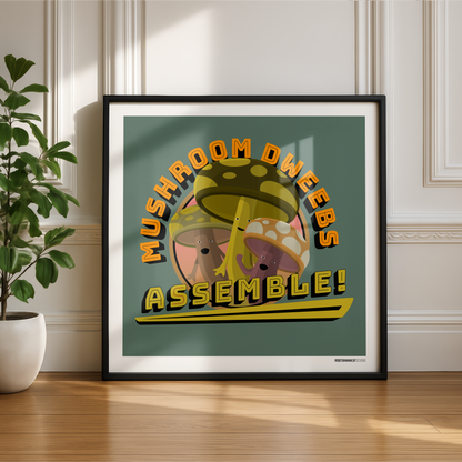 Mushroom Dweebs Print
