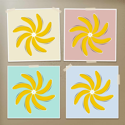 Pinwheel Banana Print