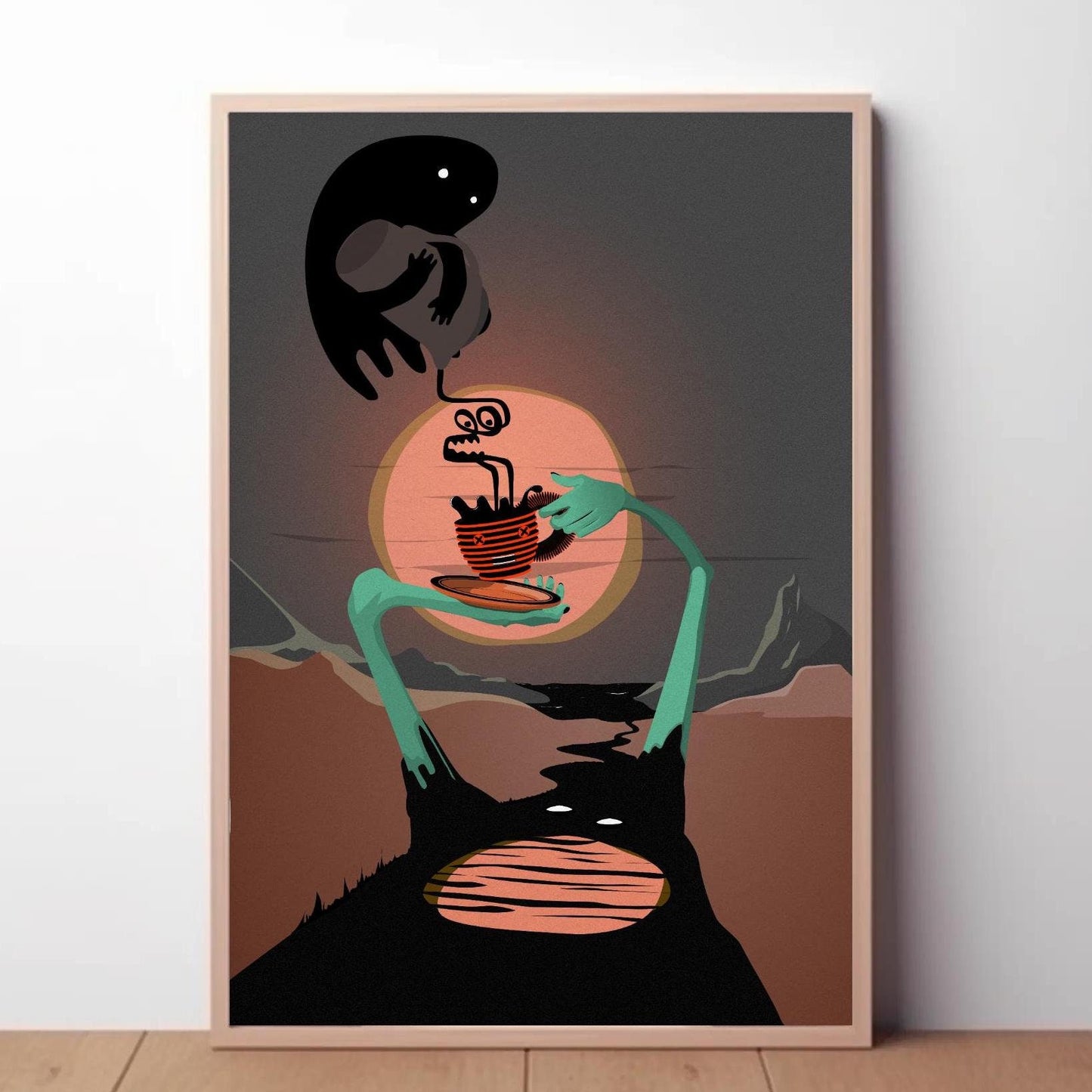 Coffee River Spirit Print