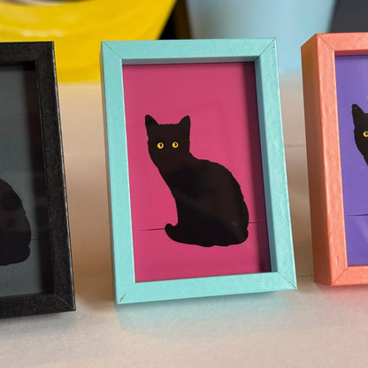 Black Cat - Framed Mini Print