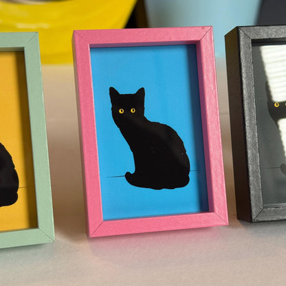 Black Cat - Framed Mini Print