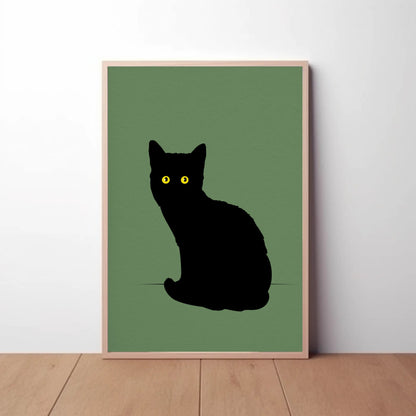 Little Black Cat Print