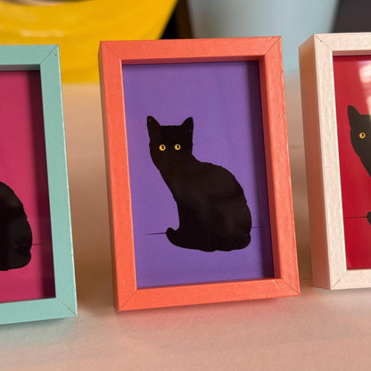 Black Cat - Framed Mini Print