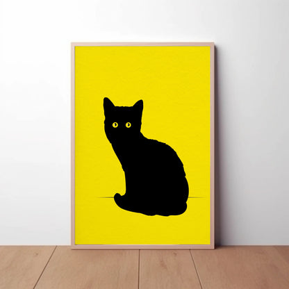 Little Black Cat Print