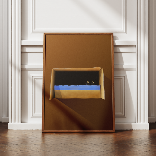 Cat In The Box Print