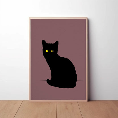 Little Black Cat Print