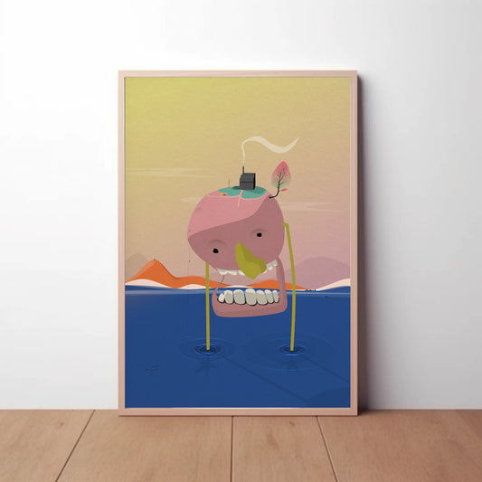Walking Planet Print