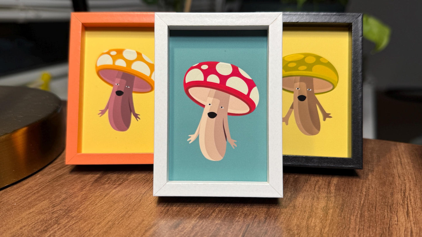 Mini Art Framed Print - Mushrooms