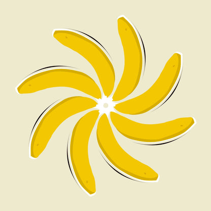 Pinwheel Banana Print