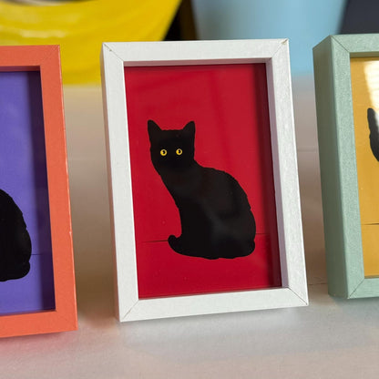 Black Cat - Framed Mini Print