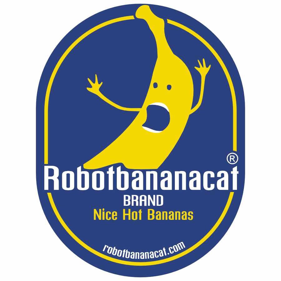Robot Banana Cat Brand Sticker