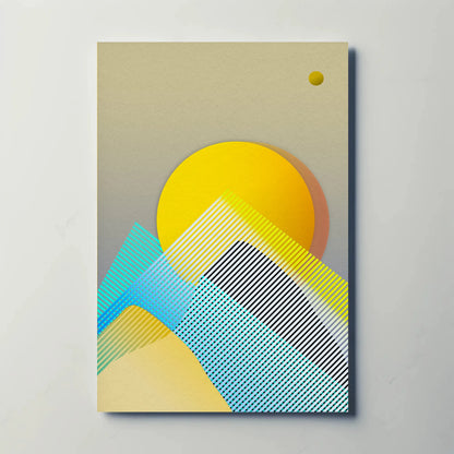 Abstract Mountain Sunrise Print