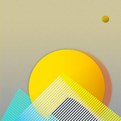 Abstract Mountain Sunrise Print