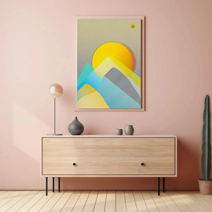 Abstract Mountain Sunrise Print