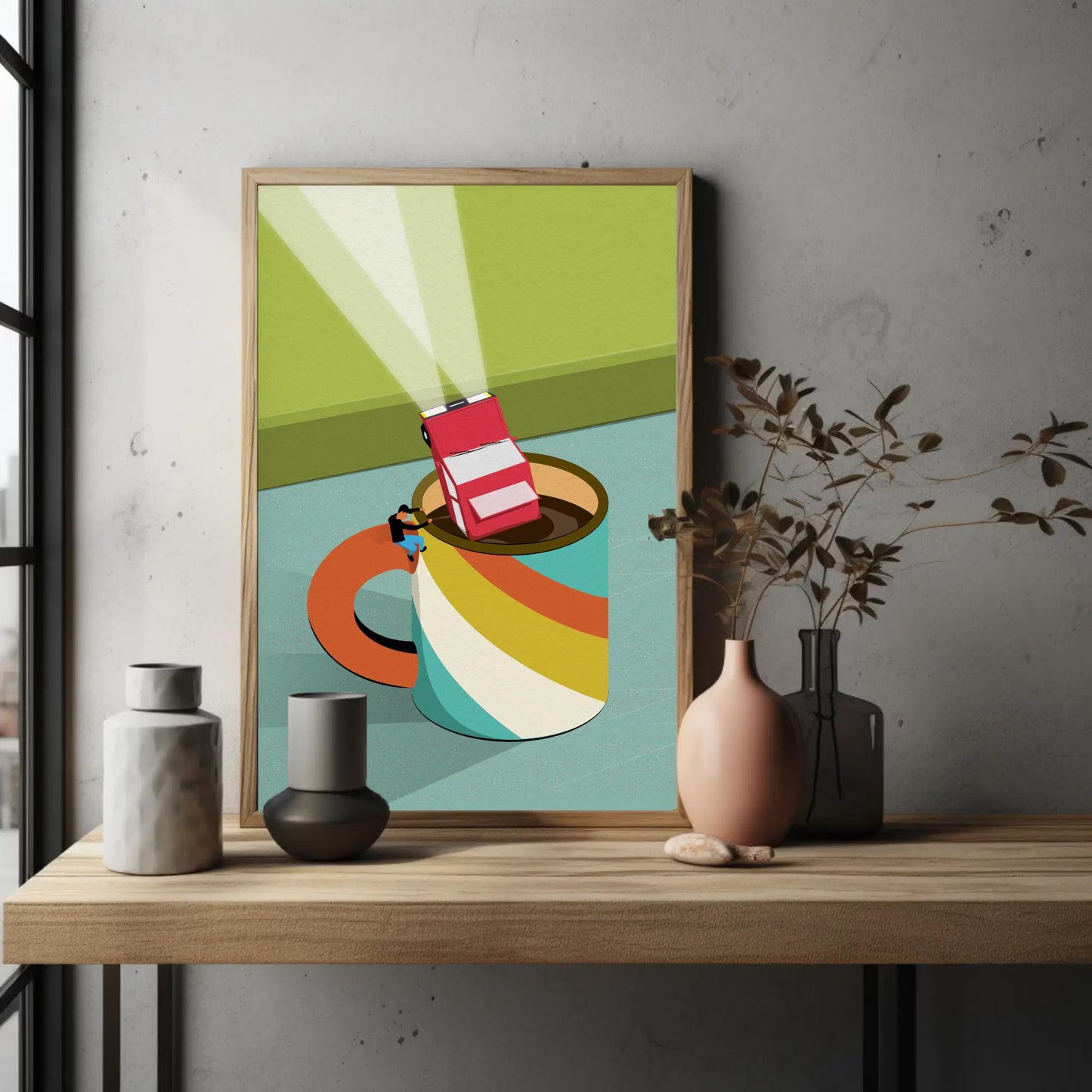 Car in Coffee Print
