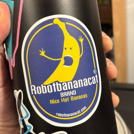 Robot Banana Cat Brand Sticker
