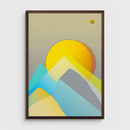Abstract Mountain Sunrise Print