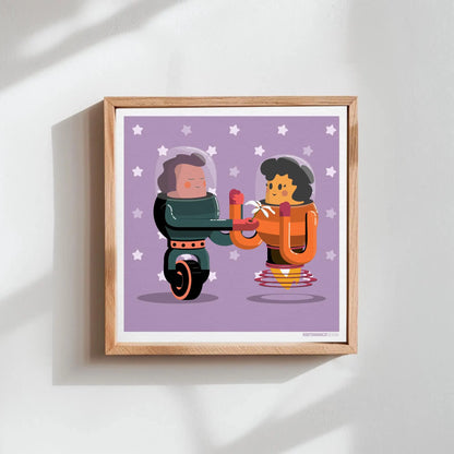 Romantic Robots Together Print