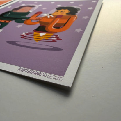Romantic Robots Together Print